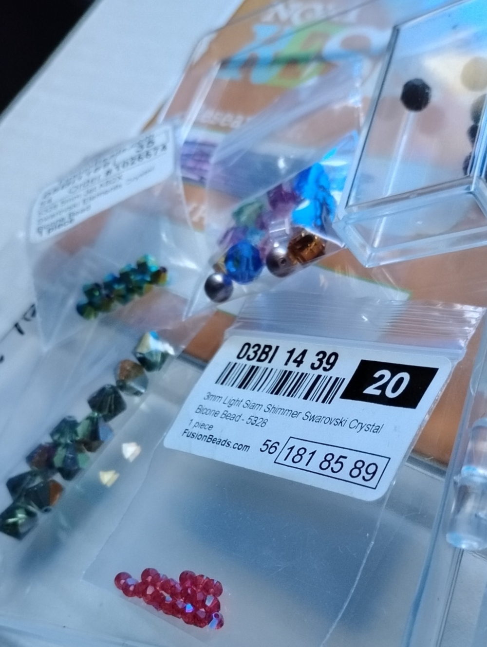Assorted Multicolor Crystal Beads - Shimmer (Pack)& Assorted